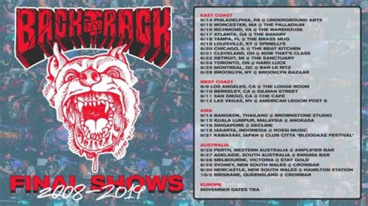 BACKTRACK announce breakup; announce farewell shows