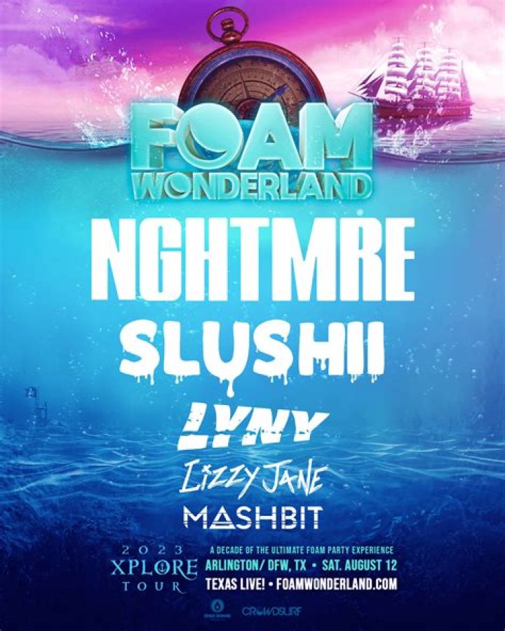Foam Wonderland 2023 NGHTMRE, Slushii, Lyny, Lizzy Jane, MashBit at