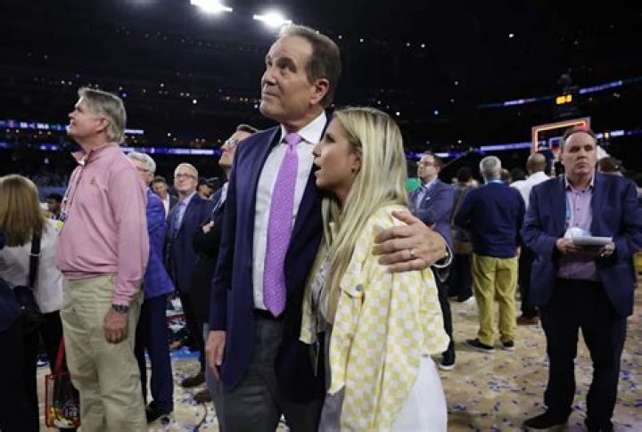 HOUSTON, TEXAS APRIL 03 Announcer Jim Nantz watching One Shining