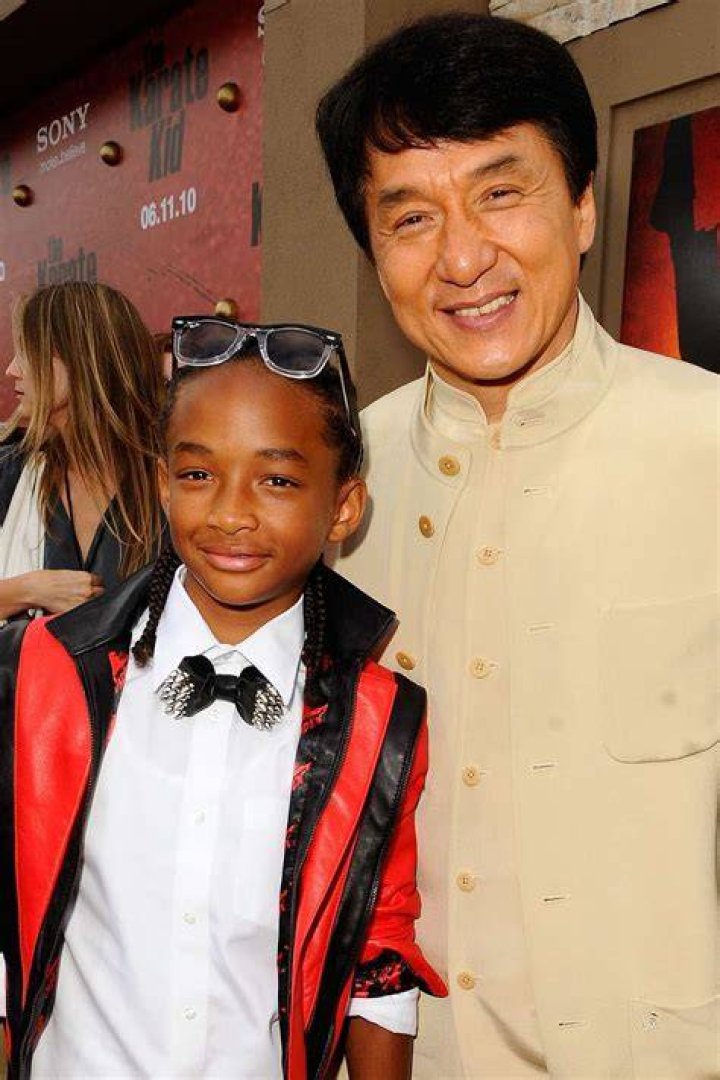 Jackie Chan (left) and Jaden Smith (right) arriving for the UK Gala