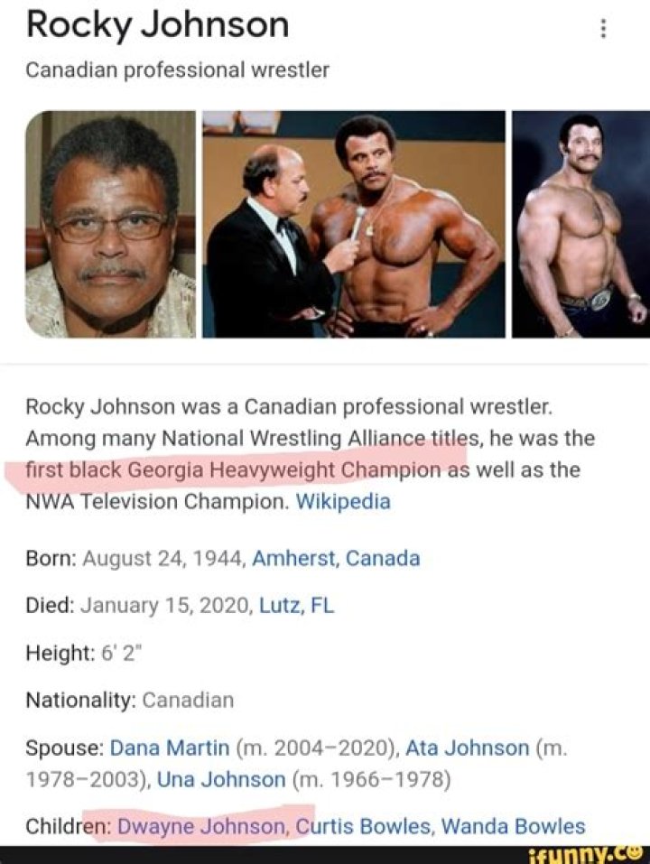Rocky Johnson Bio, Age, Nationality, Net Worth, Facts, Married