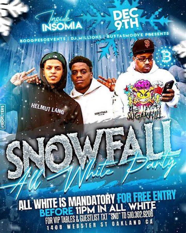 SNOWFALL (ALL WHITE PARTY) [NAPKIN WARS] BAY AREA, New Karibbean City