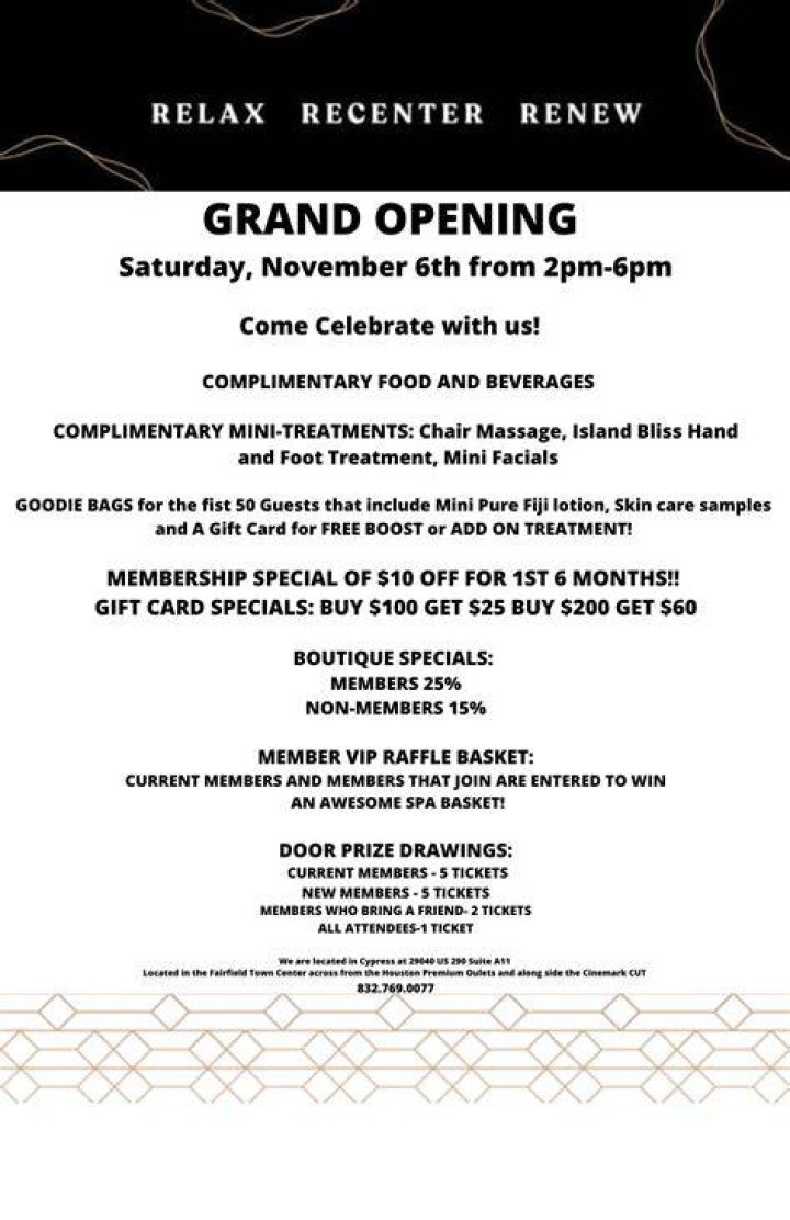 Spavia Day Spa Grand Opening at Clark Commons July 31 TAPinto
