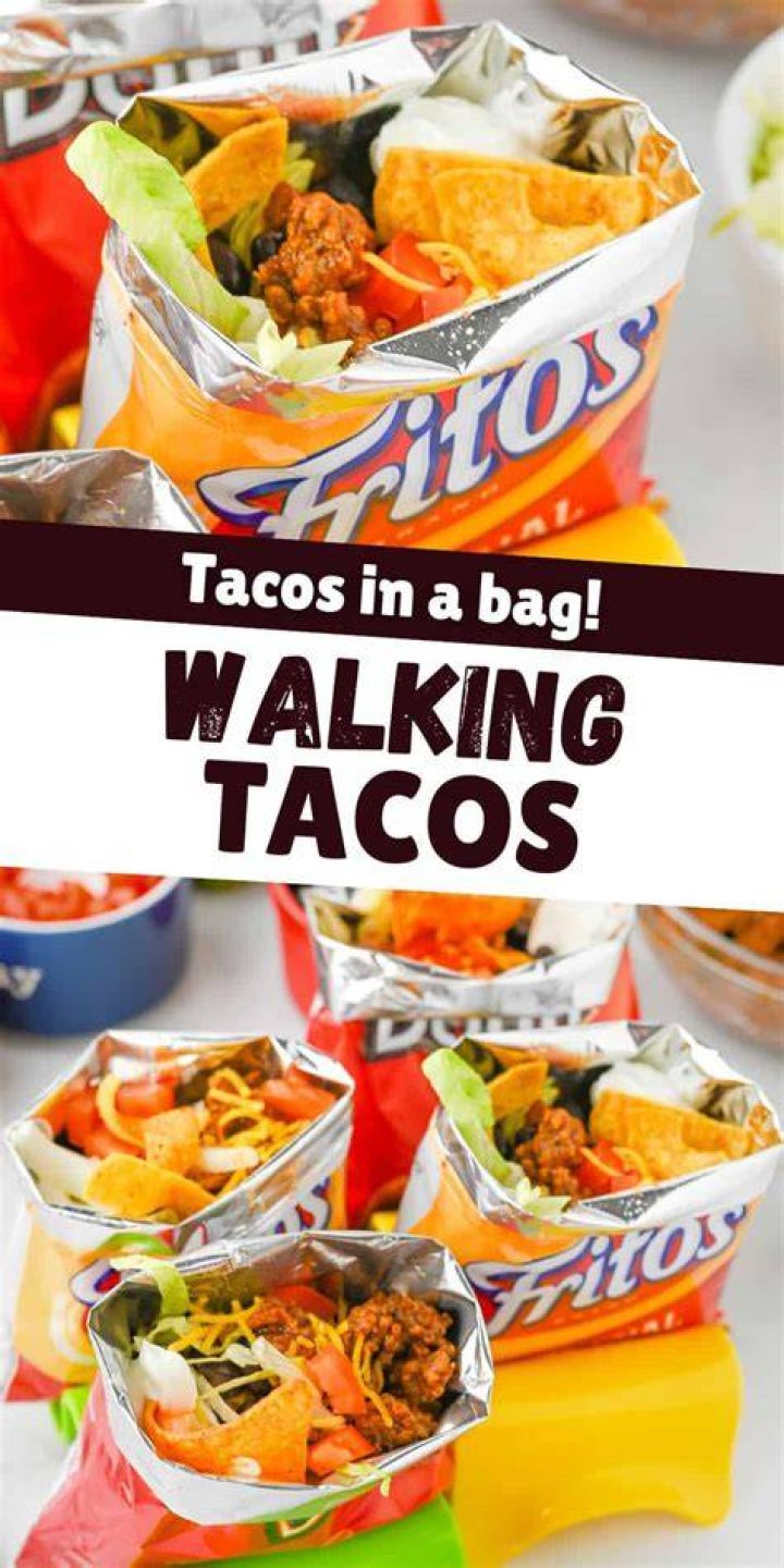 Walking Tacos for Gametime Walking tacos, Food, Walking taco bar
