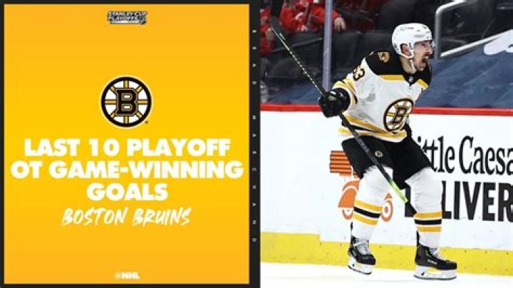 Watch Last 10 Bruins OT Goals, Including Brad Marchand&rsquo;s Game 2 Winner